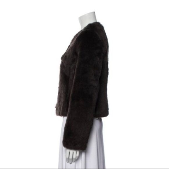 Theory Cherub Black Rabbit Fur Jacket Size XS - Picture 6 of 14